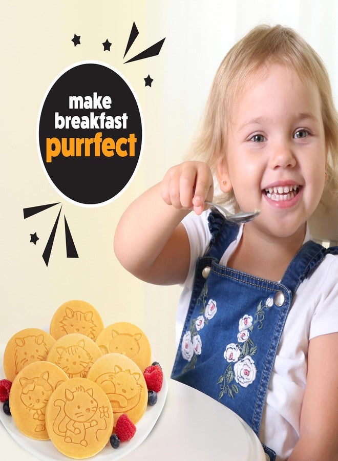 كوتشينا برو صينية فطائر صغيرة بتصميم قطط من كيتي فريندز - اصنع 7 تصاميم فريدة من فطائر الشوفان على شكل قطط، صينية غير لاصقة لصنع الفطائر بمقبض طويل، مثالية لوجبة فطور ممتعة مع قطط صغيرة، سهلة التنظيف، هدية رائعة للأطفال في عيد الميلاد، ولتقديمها في الحفلات. - Image 5